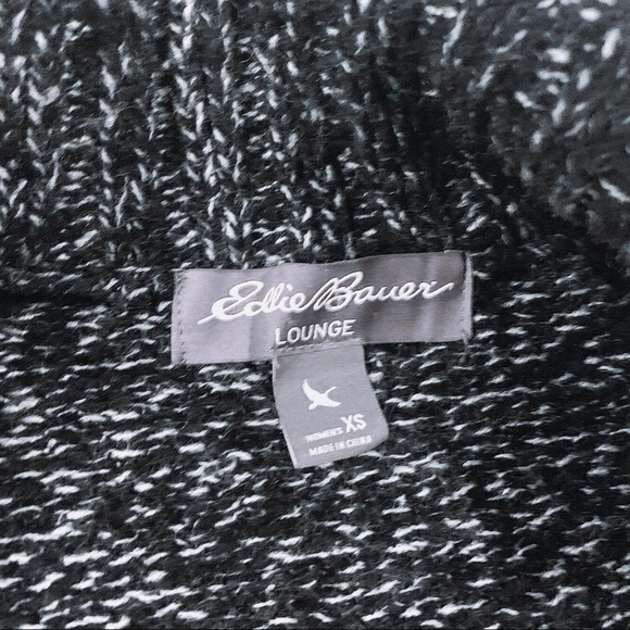 EDDIE BAUER | Lounge Black Open Front Cardigan - Picture 4 of 5
